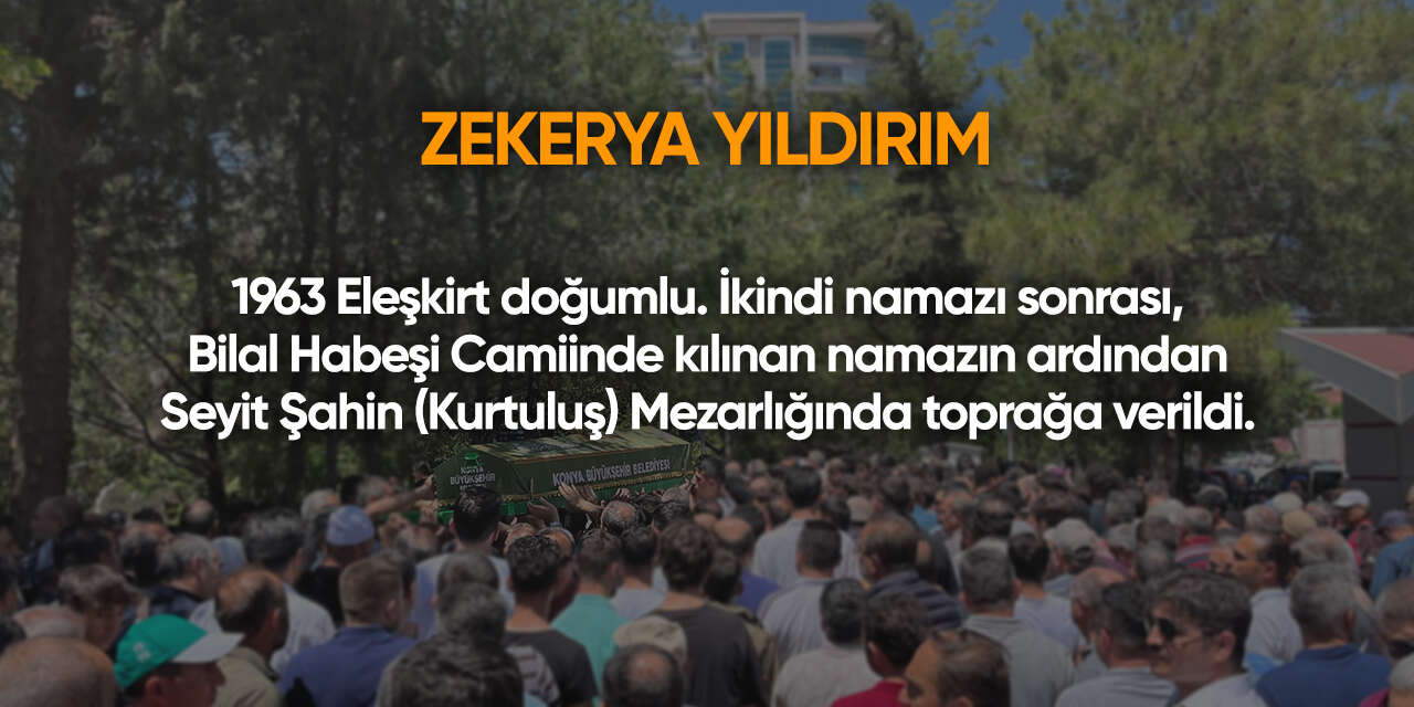 Konya'da bugün vefat edenler | 13 Aralık 2025 5